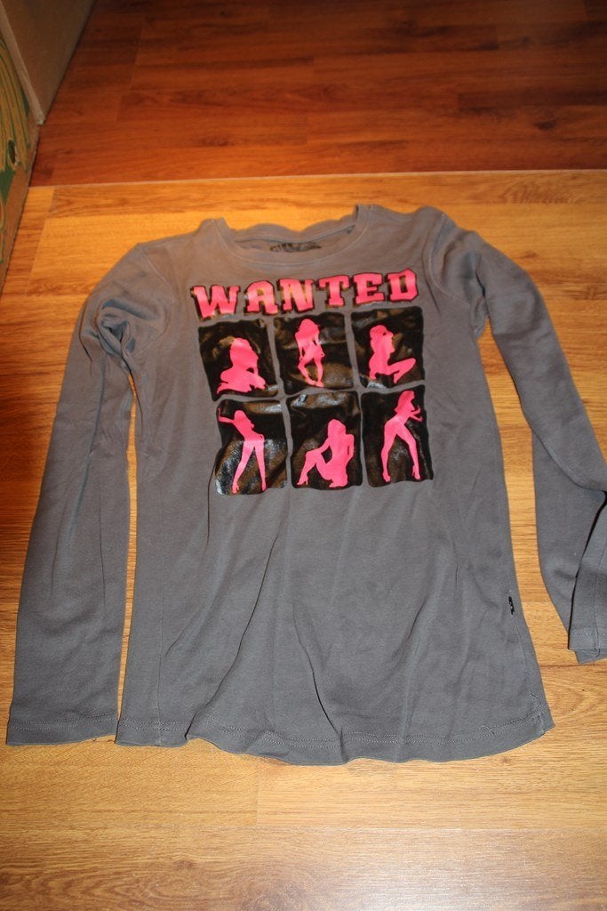 longsleeve wanted grijs, Kleding | Heren, Ophalen of Verzenden, Gedragen, Maat 46 (S) of kleiner, Grijs