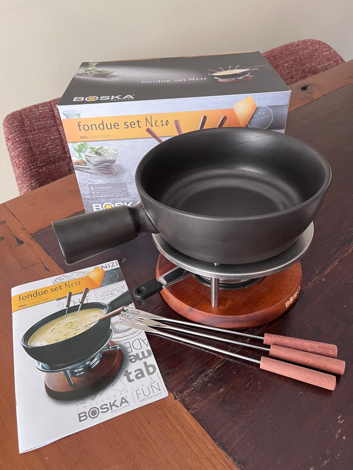 Kaasfondue set Boska, Ophalen of Verzenden, Zo goed als nieuw, 4 t/m 7 personen