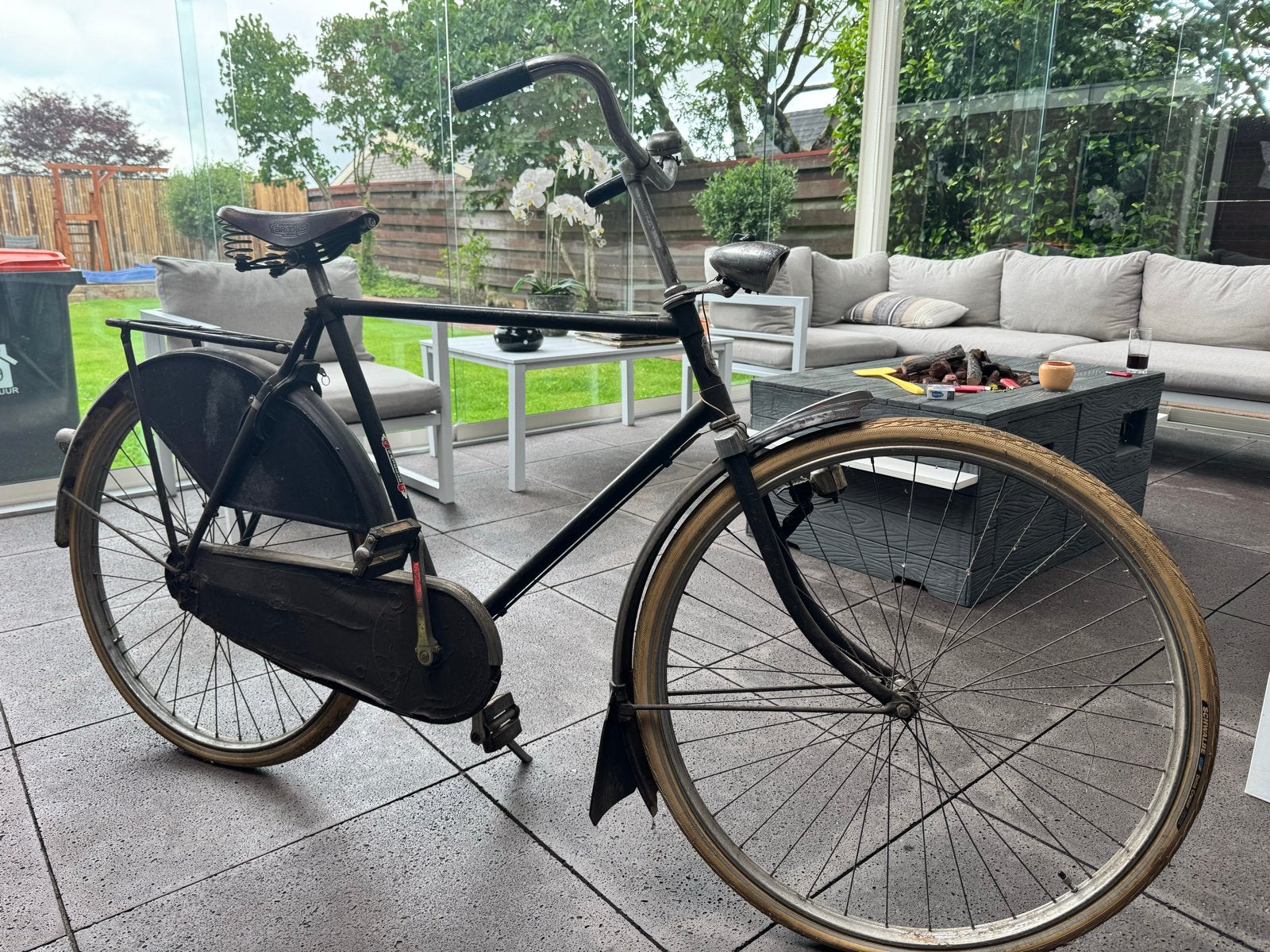 Vintage Gazelle fiets met Brooks zadel schuurvonst, Fietsen en Brommers, Terugtraprem, Gebruikt, Versnellingen, Ophalen of Verzenden