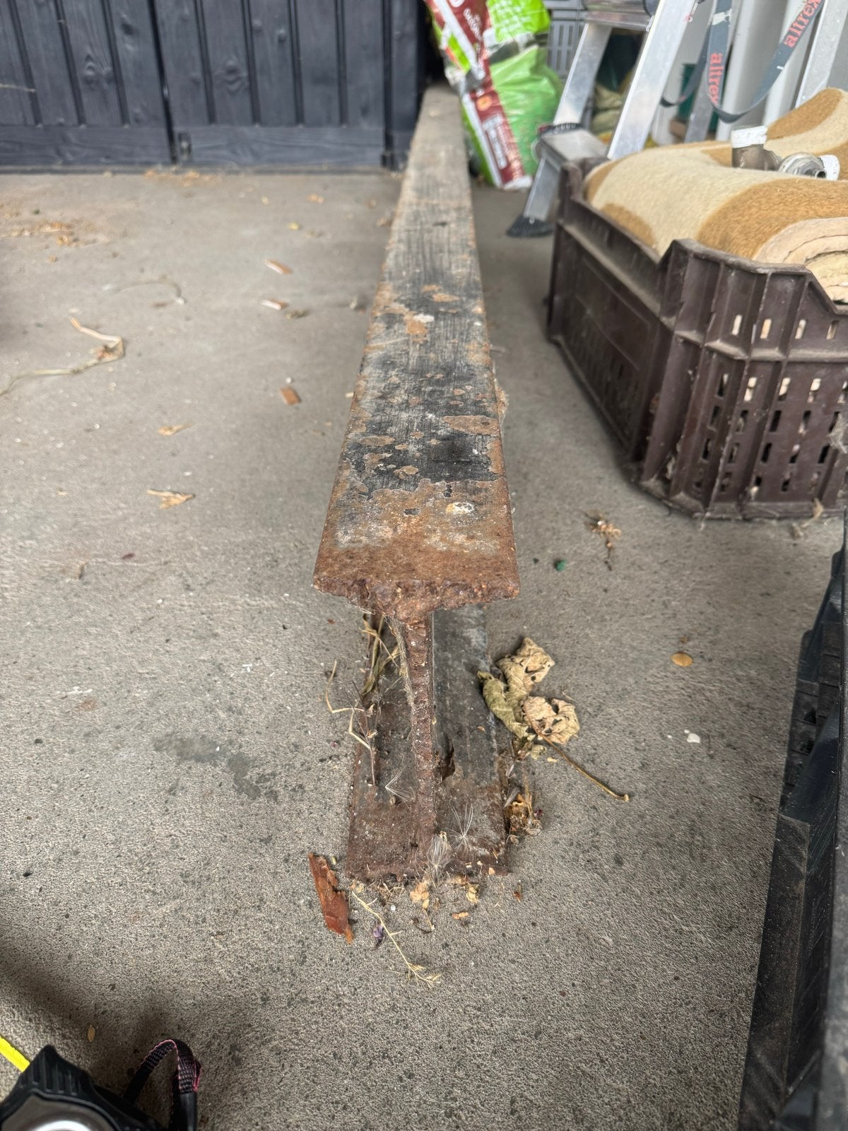Stalen ijzeren balk - 320 cm lang, 19 cm hoog, Ophalen, Gebruikt, IJzer