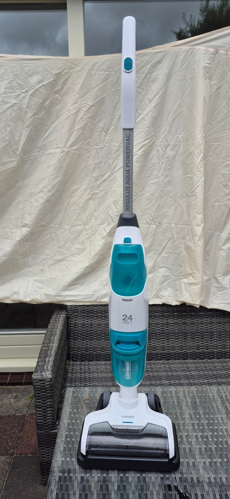 Leifheit Regulus Aqua PowerVac 24V Steelstofzuiger, Ophalen, Overige merken, Zo goed als nieuw, Draadloos