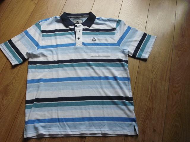 Blauw gestreept Human Nature Polo maat xl, Human Nature, Verzenden, Blauw, Maat 56/58 (XL)