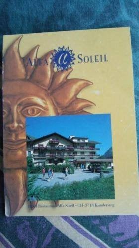 4 kaarten van Kandersteg Zwitserland en hotel alfa soleil, Ophalen of Verzenden, 1980 tot heden, Gelopen, Overig Europa