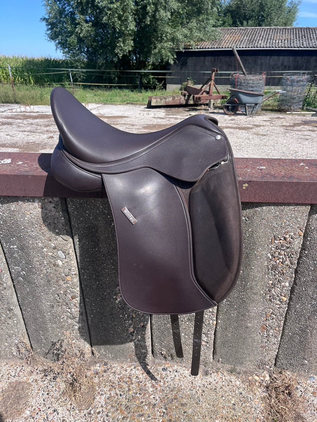 Bruine Wintec 500 17 inch wijde boom, Dieren en Toebehoren, Ophalen, Zo goed als nieuw, Dressuur