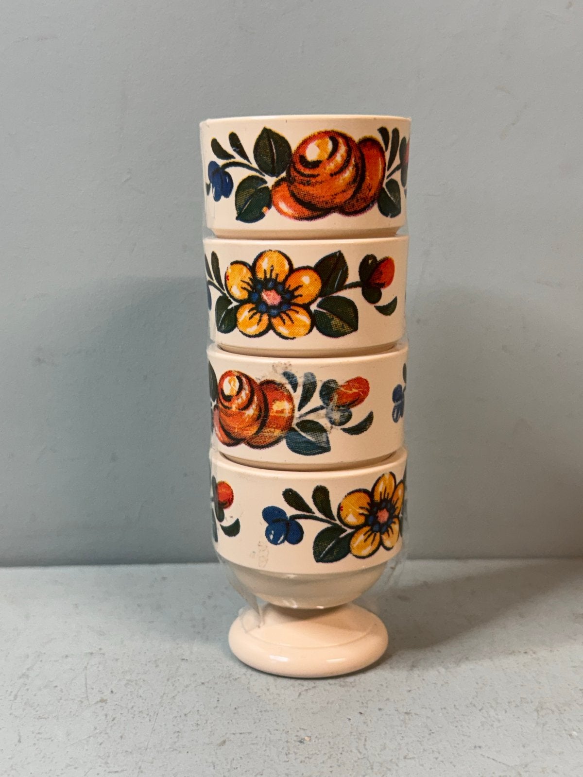 Vintage Emsa West-Duitsland eierdopjes set, Ophalen of Verzenden