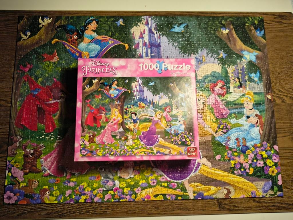 Disney Princess puzzel 1000, Ophalen, 500 t/m 1500 stukjes, Zo goed als nieuw, Legpuzzel