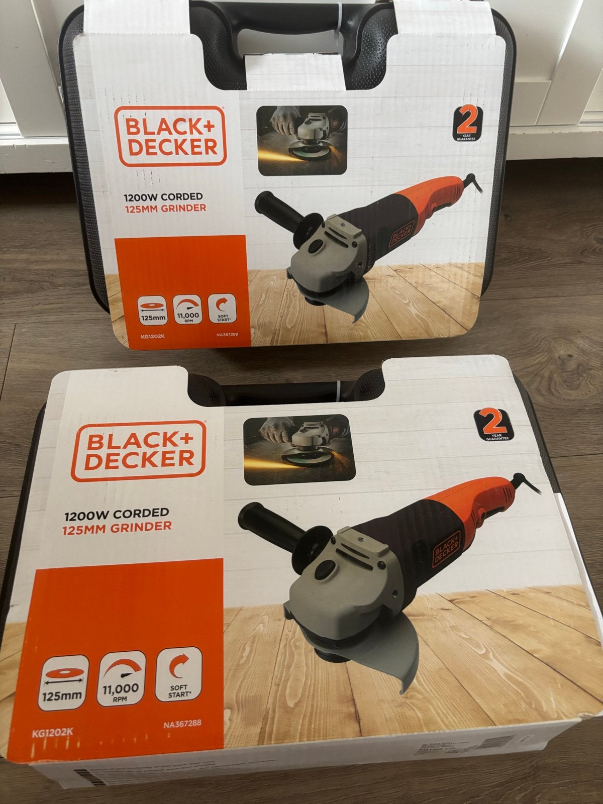 Nieuwe BLACK+DECKER haakse slijper 1200W met koffer, Ophalen of Verzenden, Nieuw, 1000 watt of meer, Haakse handslijpmachine