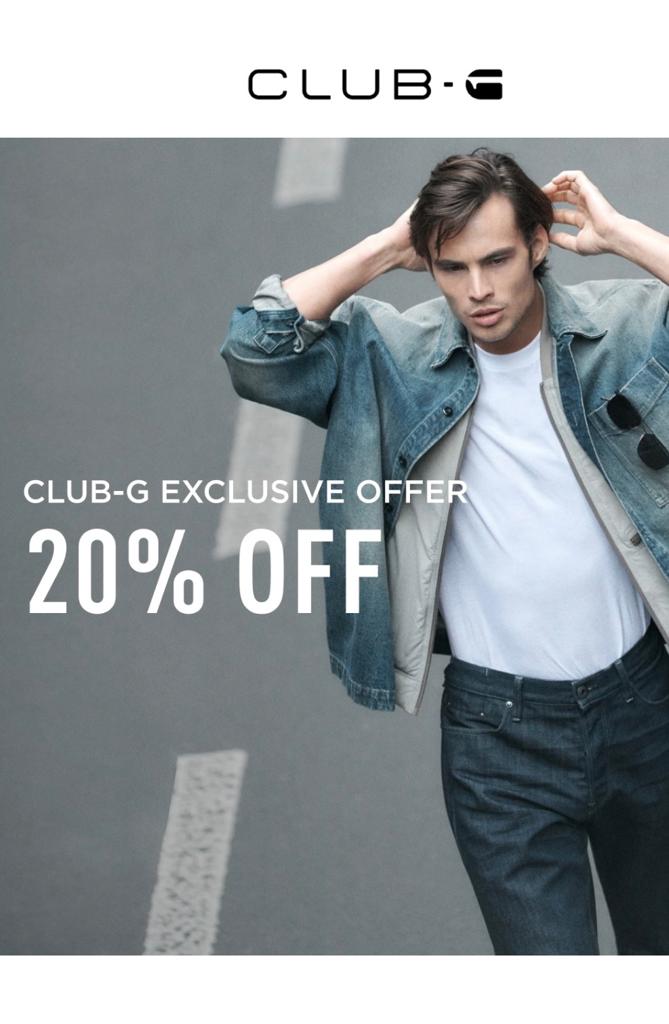 Gstar kortingscode 20%, Tickets en Kaartjes, Eén persoon, Kortingsbon