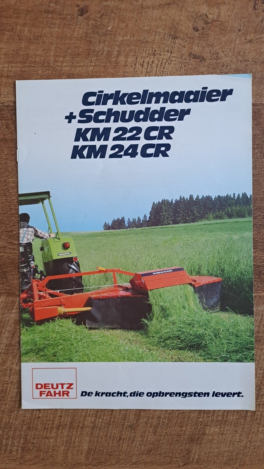 folder DEUTZ FAHR cirkelmaaier + schudder KM22CR en KM24CR, Ophalen of Verzenden, Zo goed als nieuw, Folder