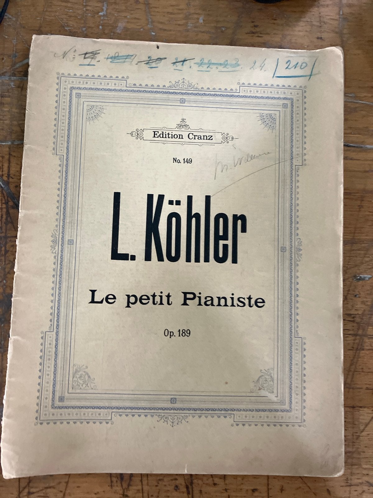 L. Köhler - Le petit Pianiste Op. 189 - Pianomuziek, Gebruikt, Klassiek, Ophalen of Verzenden, Artiest of Componist
