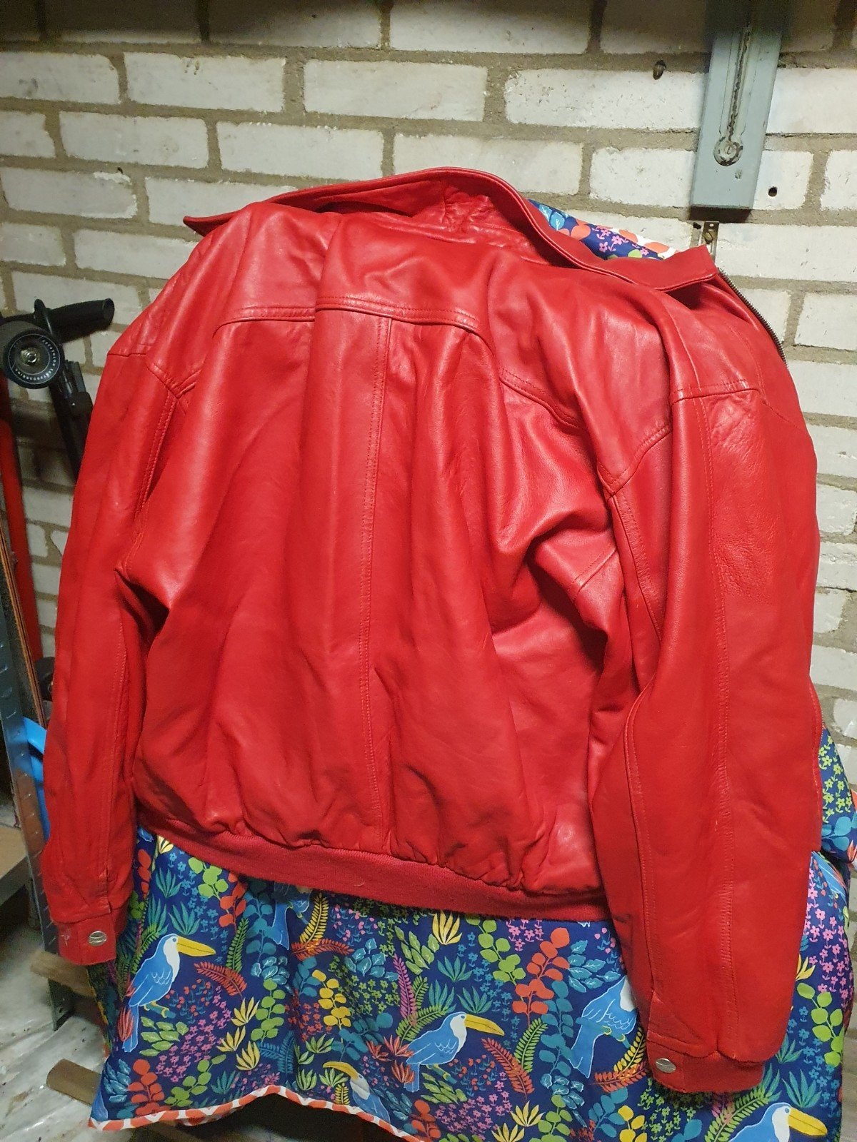 Milestone Superzachte Rode Leren Jacket - Maat XXXL, Ophalen of Verzenden, Zo goed als nieuw, Rood, Overige maten