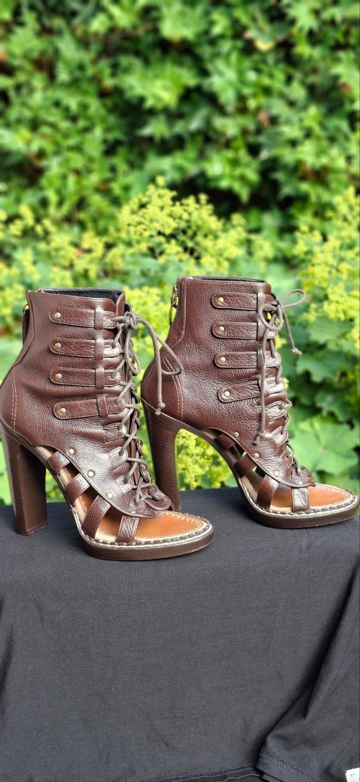 Proenza Schouler, vintage donkerbruine high heels, mt 40, Pumps, Bruin, Proenza Schouler, Ophalen of Verzenden