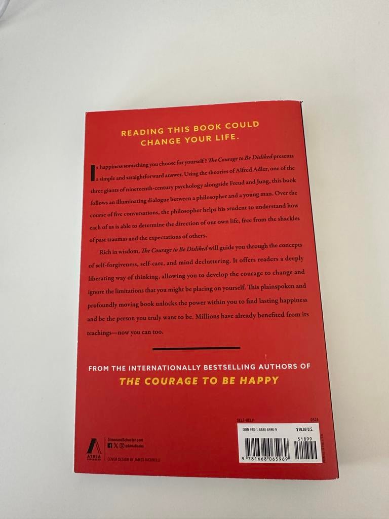 The Courage To Be Disliked - Ichiro Kishimi en Fumitake Koga, Boeken, Ophalen of Verzenden, Gelezen