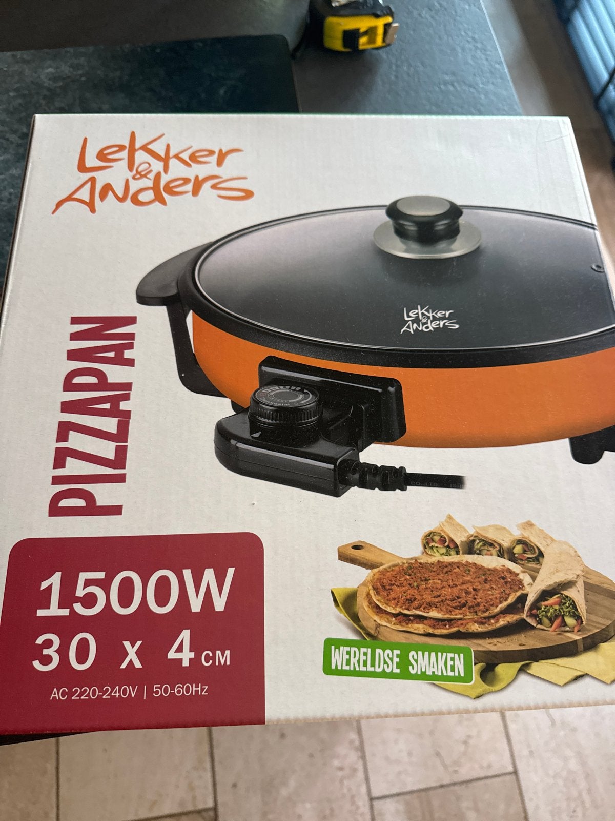 Lekker & Anders Pizzapan 1500W - 30x4cm, Ophalen, Nieuw