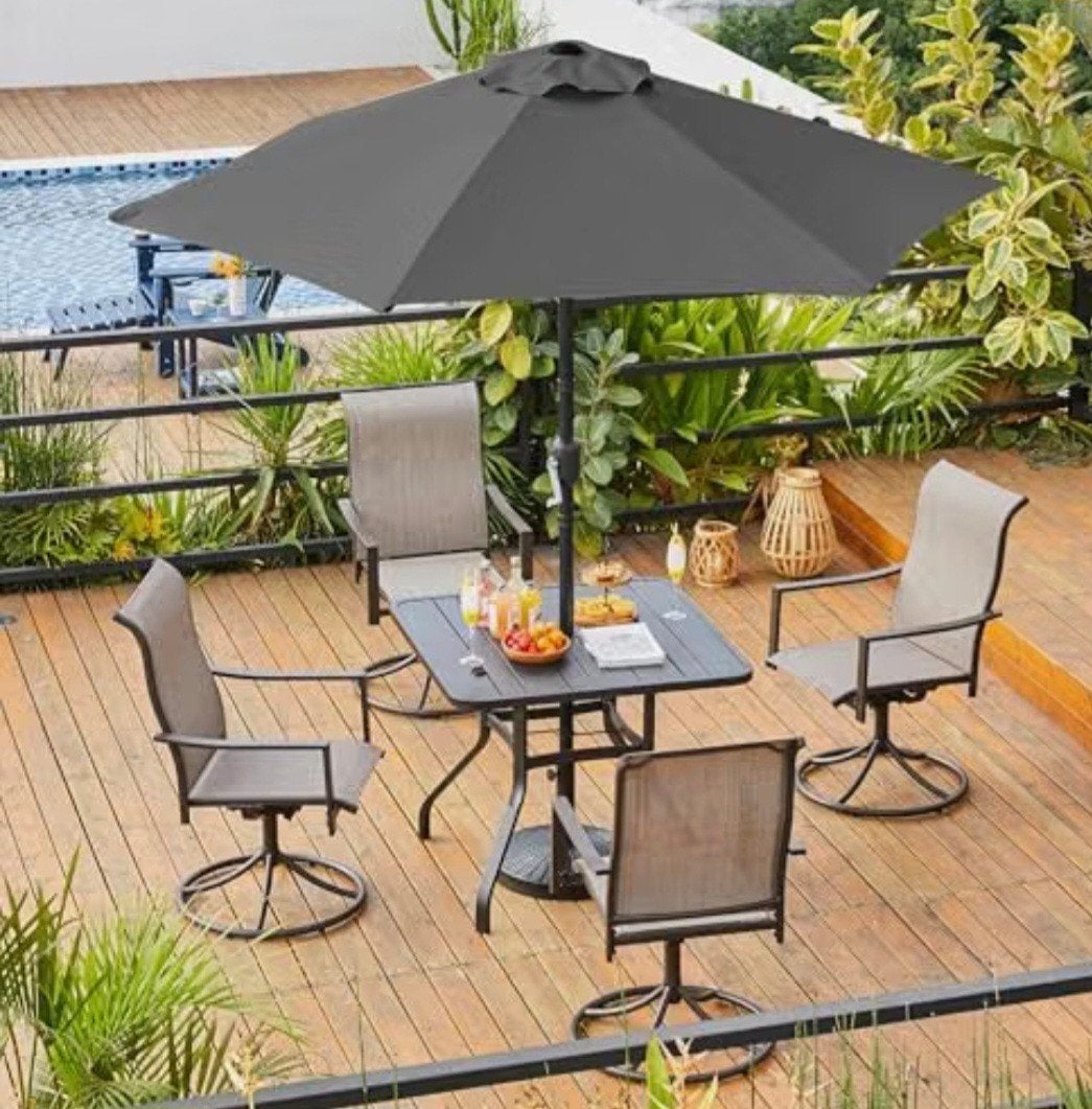 Yaheetech Parasol rond tuinscherm met zwengel, Tuin en Terras, Ophalen, Nieuw