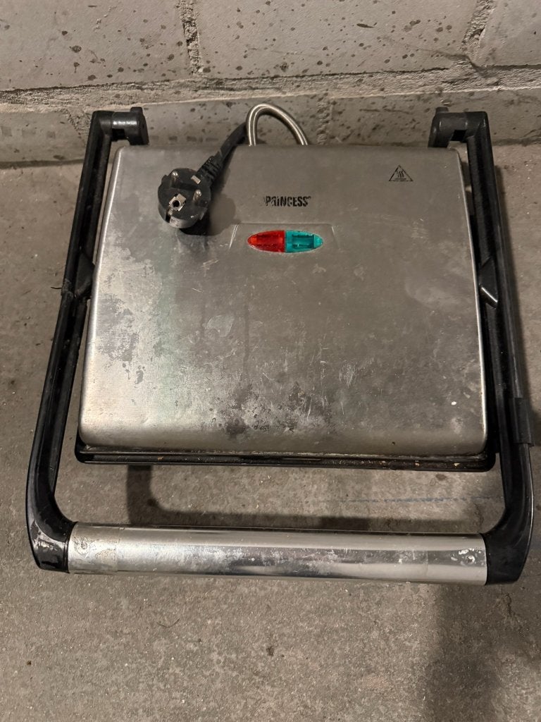 Princess contactgrill / panini grill RVS, Ophalen of Verzenden, Gebruikt