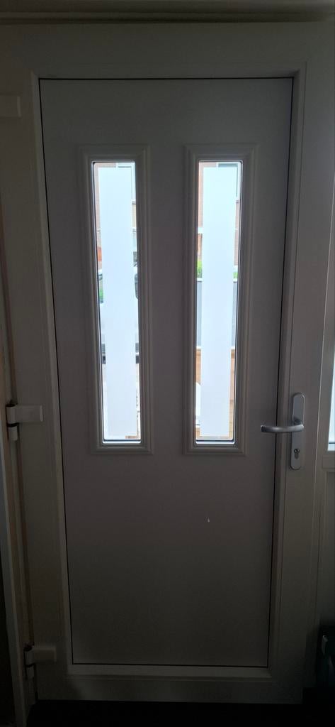 Kunstof Buitendeur alleen! binnenpaneel! met gebroken glas, 80 tot 100 cm, Nieuw, Ophalen of Verzenden, Buitendeur