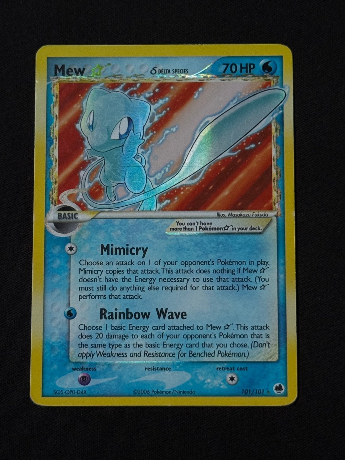Mew gold star 101 delta species, Ophalen of Verzenden, Losse kaart