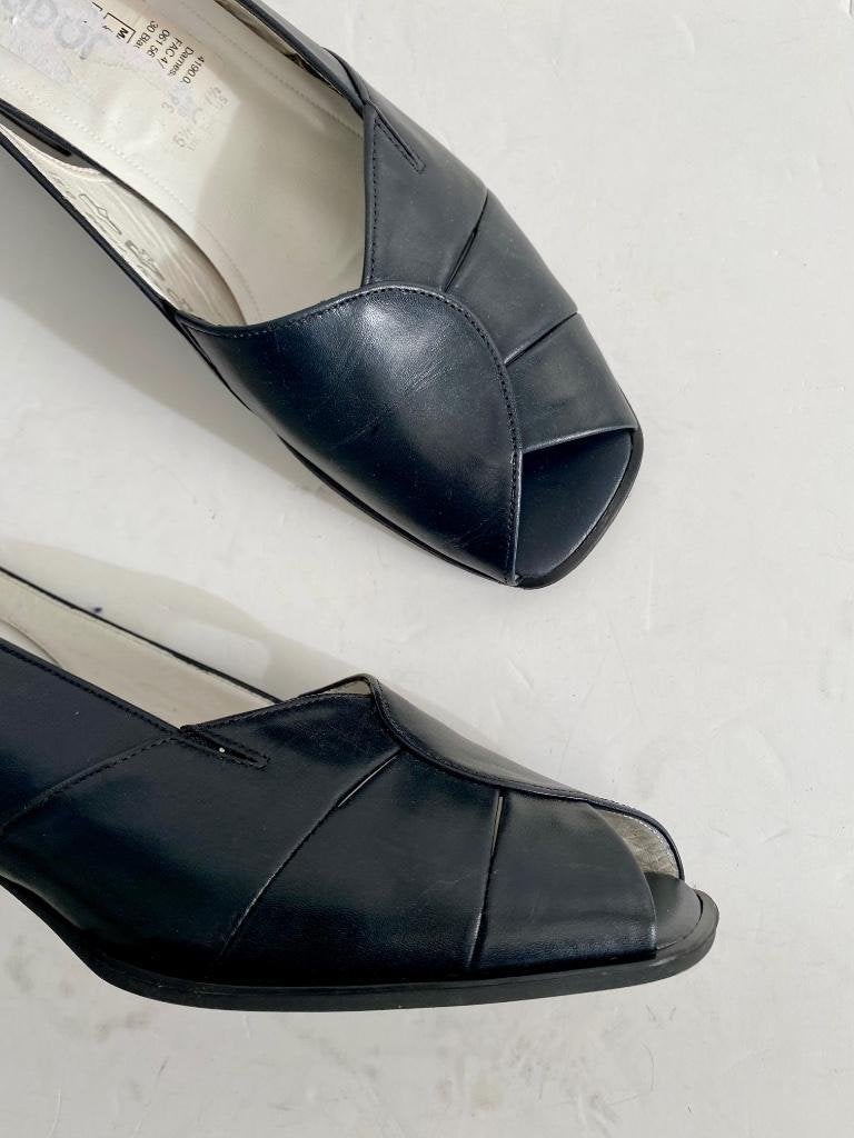 i285 Gabor maat 38,5 G open schoenen pumps sandalen zwart, Zwart, Gabor, Ophalen of Verzenden, Zo goed als nieuw