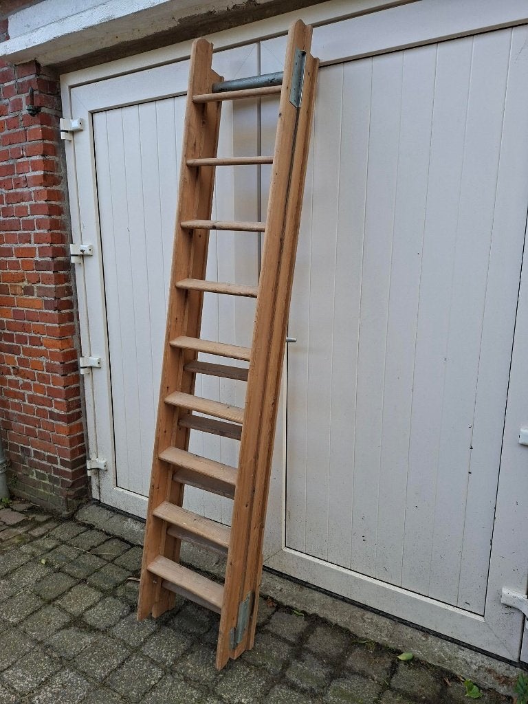 Goede, tweedelige houten vlizotrap, zoldertrap!, Ophalen, Gebruikt, Trap, Opvouwbaar of Inschuifbaar