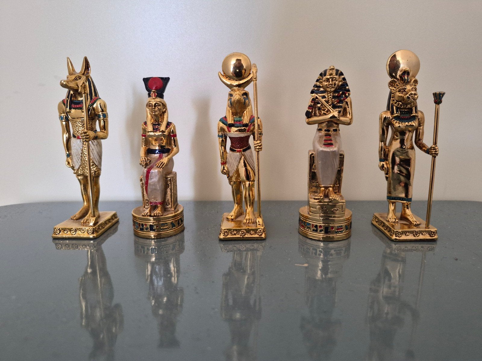 5 Egyptische miniaturen, goudkleurig., Verzamelen, Ophalen of Verzenden, Zo goed als nieuw, Dier