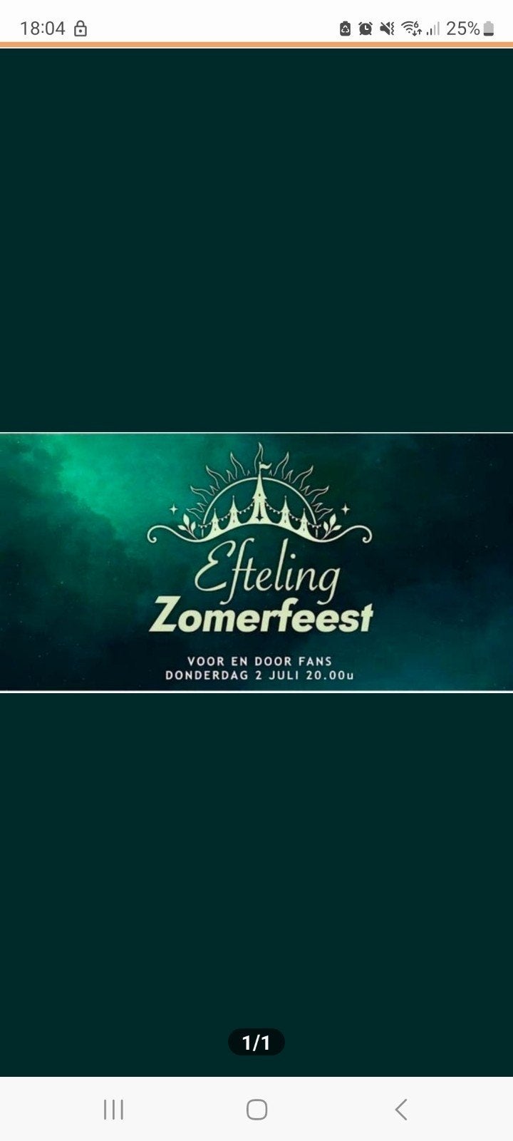 Efteling zomerfeest ticket te koop, Eén persoon