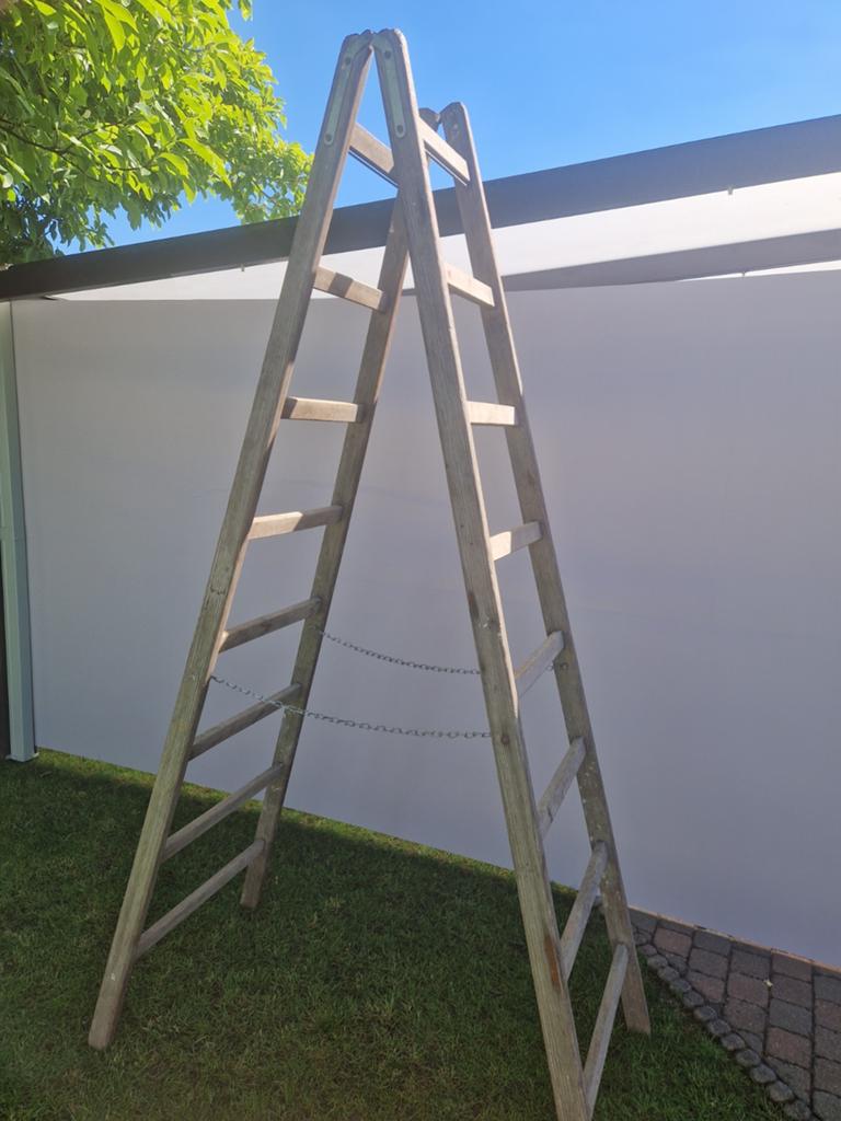 Houten schilderstrap schaartrap 8 treden, Doe-het-zelf en Verbouw, Ophalen, Gebruikt, Trap, Opvouwbaar of Inschuifbaar