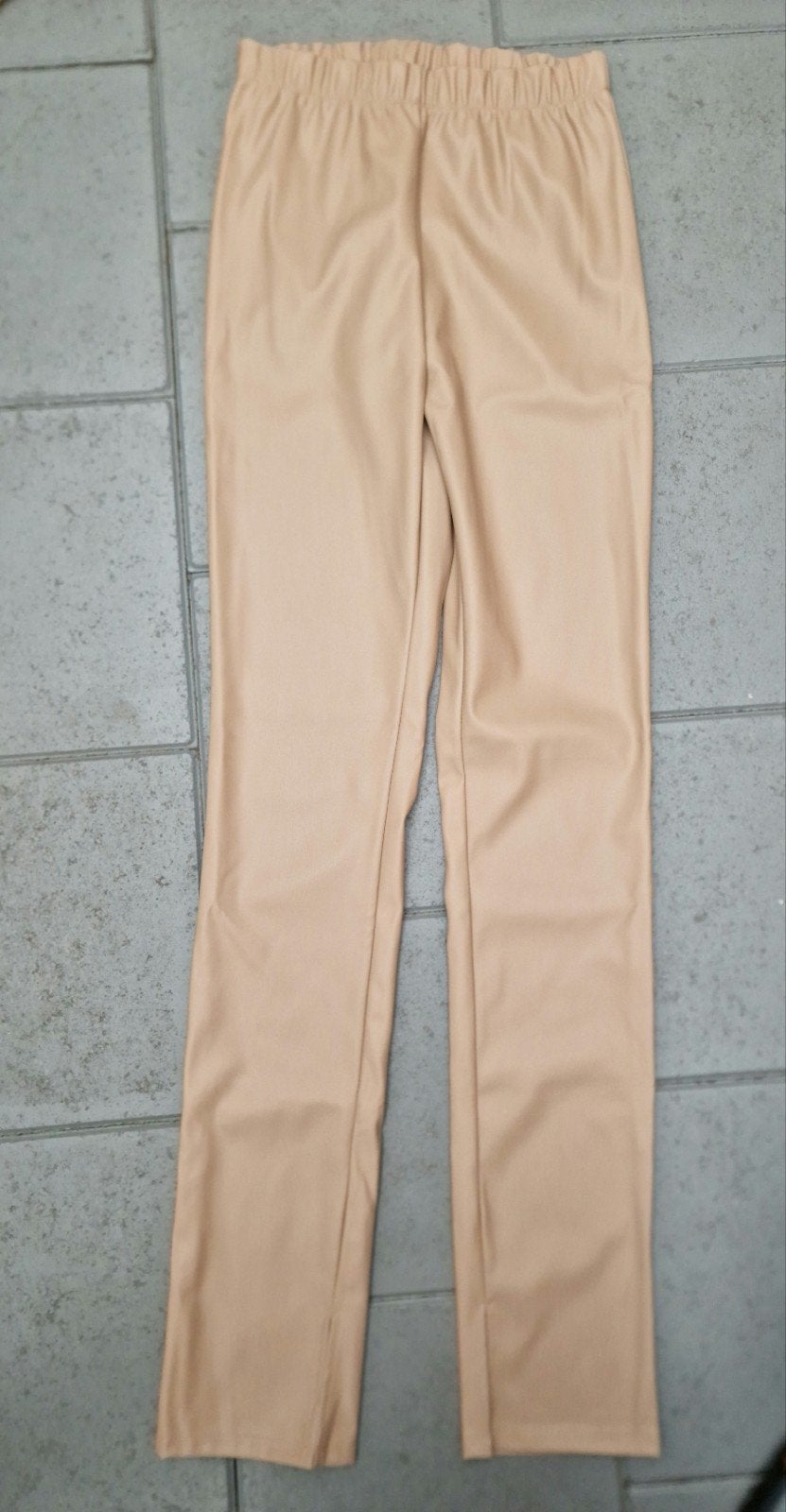 NIEUW Eight Paris latexlook broek zachte binnenkant mt L, Nieuw, Lang, Groen, Ophalen