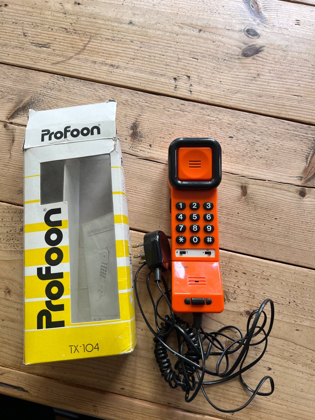 Vintage Profoon TX-104 Telefoon met druktoetsen, Telecommunicatie, Ophalen of Verzenden, Gebruikt