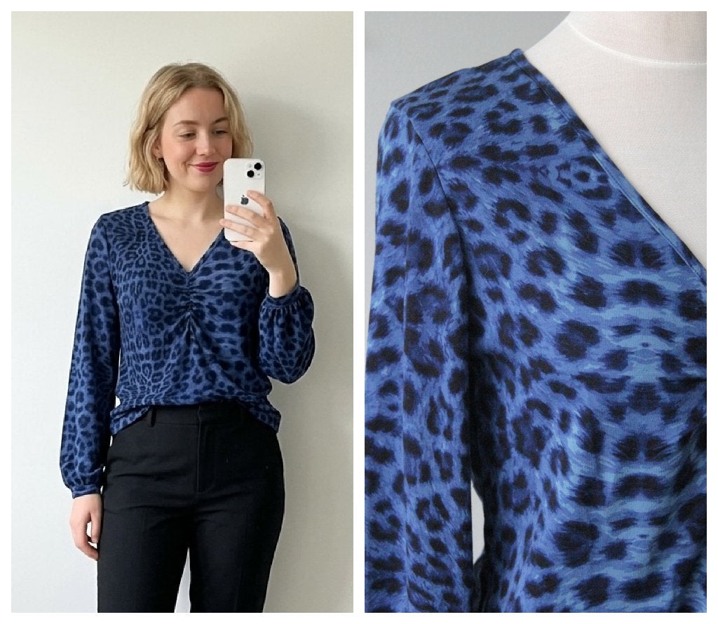 Tante Betsy - hele leuke top / blauw / maat M, Kleding | Dames, Maat 38/40 (M), Tante Betsy, Zo goed als nieuw, Lange mouw