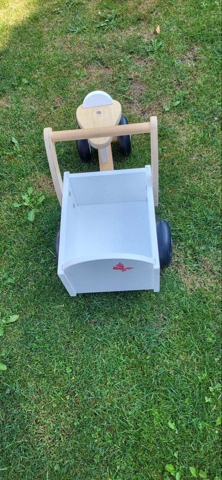 Bandits & Angels Bakfiets Loopfiets Hout Little Rider Pink, Kinderen en Baby's, Speelgoed | Buiten | Voertuigen en Loopfietsen