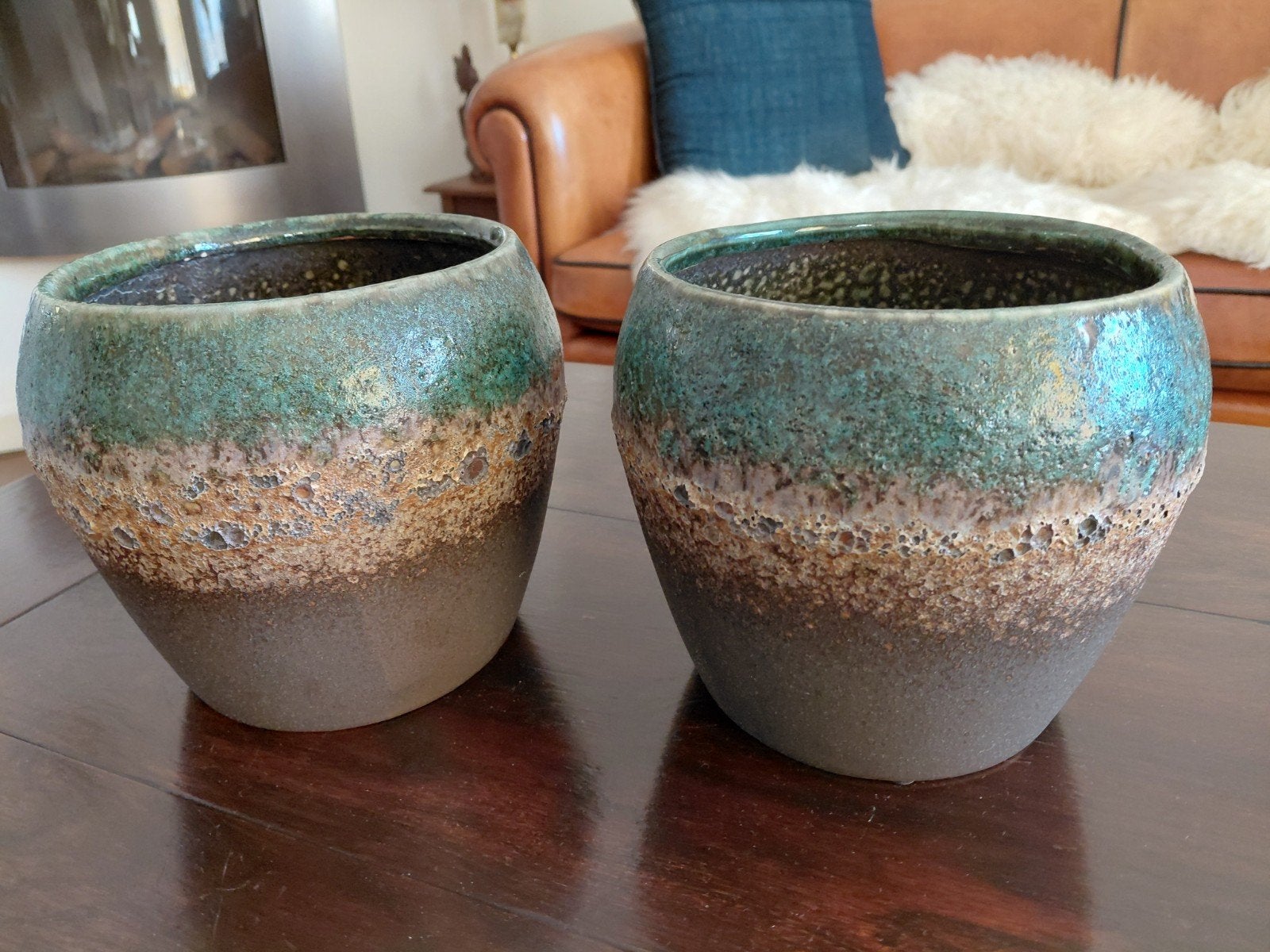 Set unieke keramische Fat Lava potten NIEUW, Antiek en Kunst, Ophalen of Verzenden