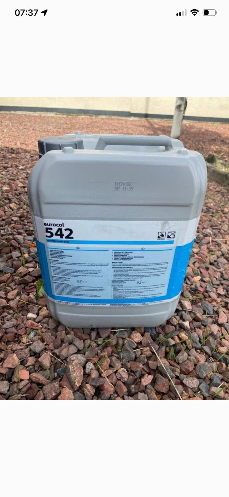 Lijm Eurocol 542 8L, 5 tot 10 liter, Ophalen, Zo goed als nieuw, Wit