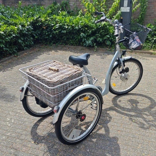 Nette Driewieler E-bike elektrische fiets senioren omafiets, Ophalen of Verzenden, Zo goed als nieuw, Velgrem, Popal transport fiets