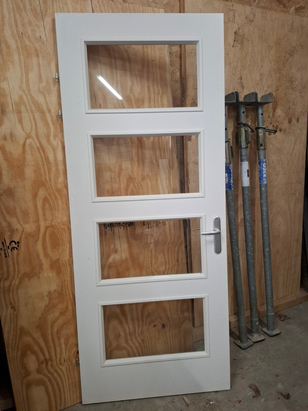 Binnendeur opdek 930x2315mm linksdraaiend met glas, Doe-het-zelf en Verbouw, Deuren en Horren, Ophalen, Glas, Binnendeur, 200 tot 215 cm