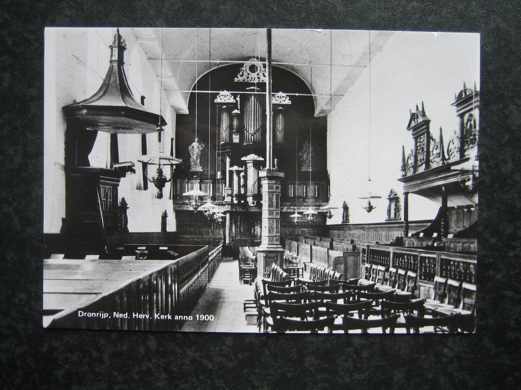 DRONRIJP interieur N.H. kerk, Ophalen of Verzenden, 1960 tot 1980, Friesland