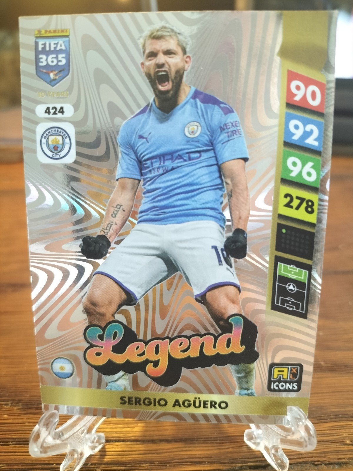 Panini FIFA 365 Adrenalyn XL 2025 Sergio Agüero Legend, Ophalen of Verzenden, Zo goed als nieuw, Buitenlandse clubs, Spelerskaart