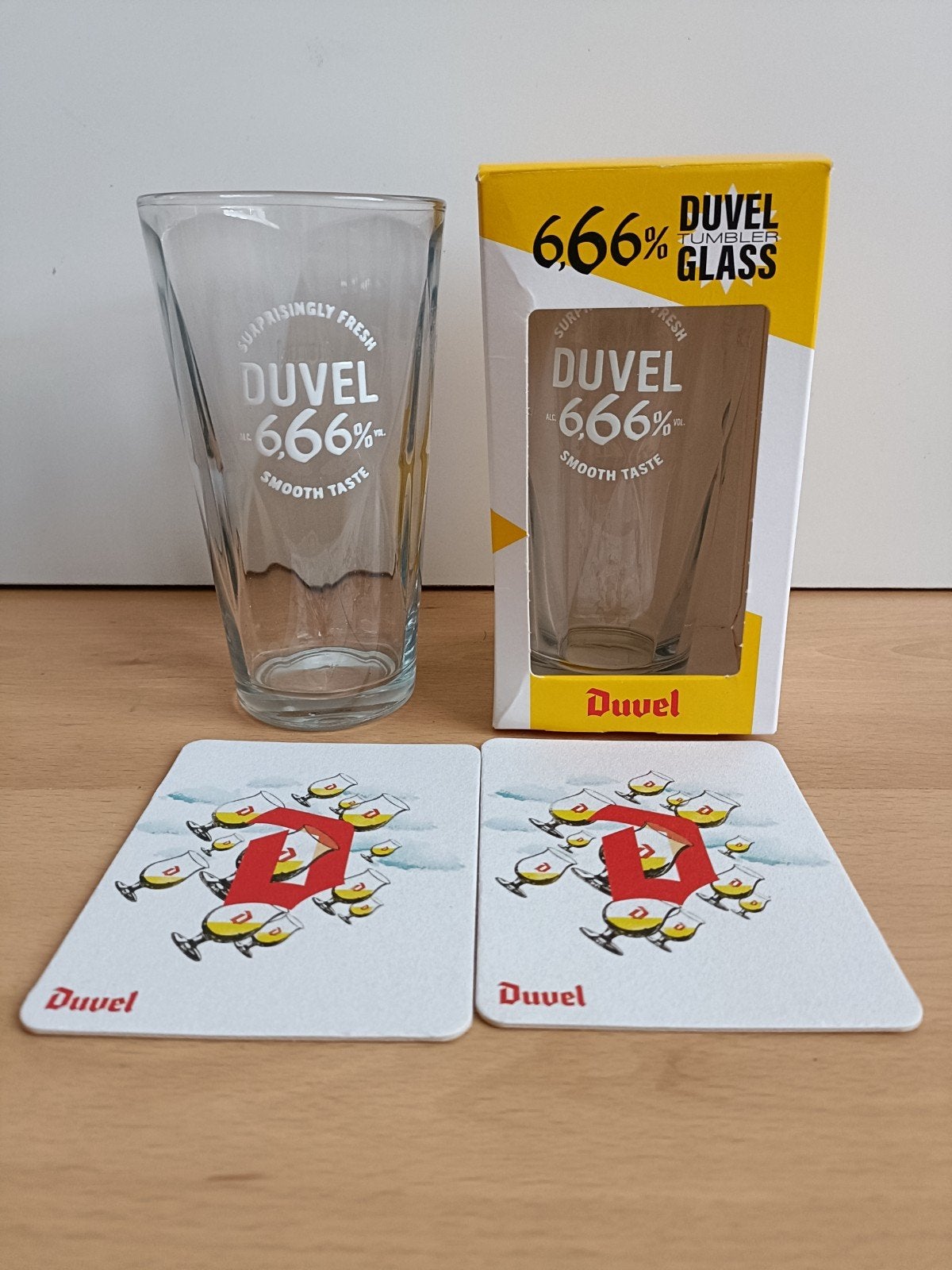 2x Duvel 666 glas (1x nieuw in doos), Ophalen of Verzenden, Nieuw, Glas of Glazen, Duvel