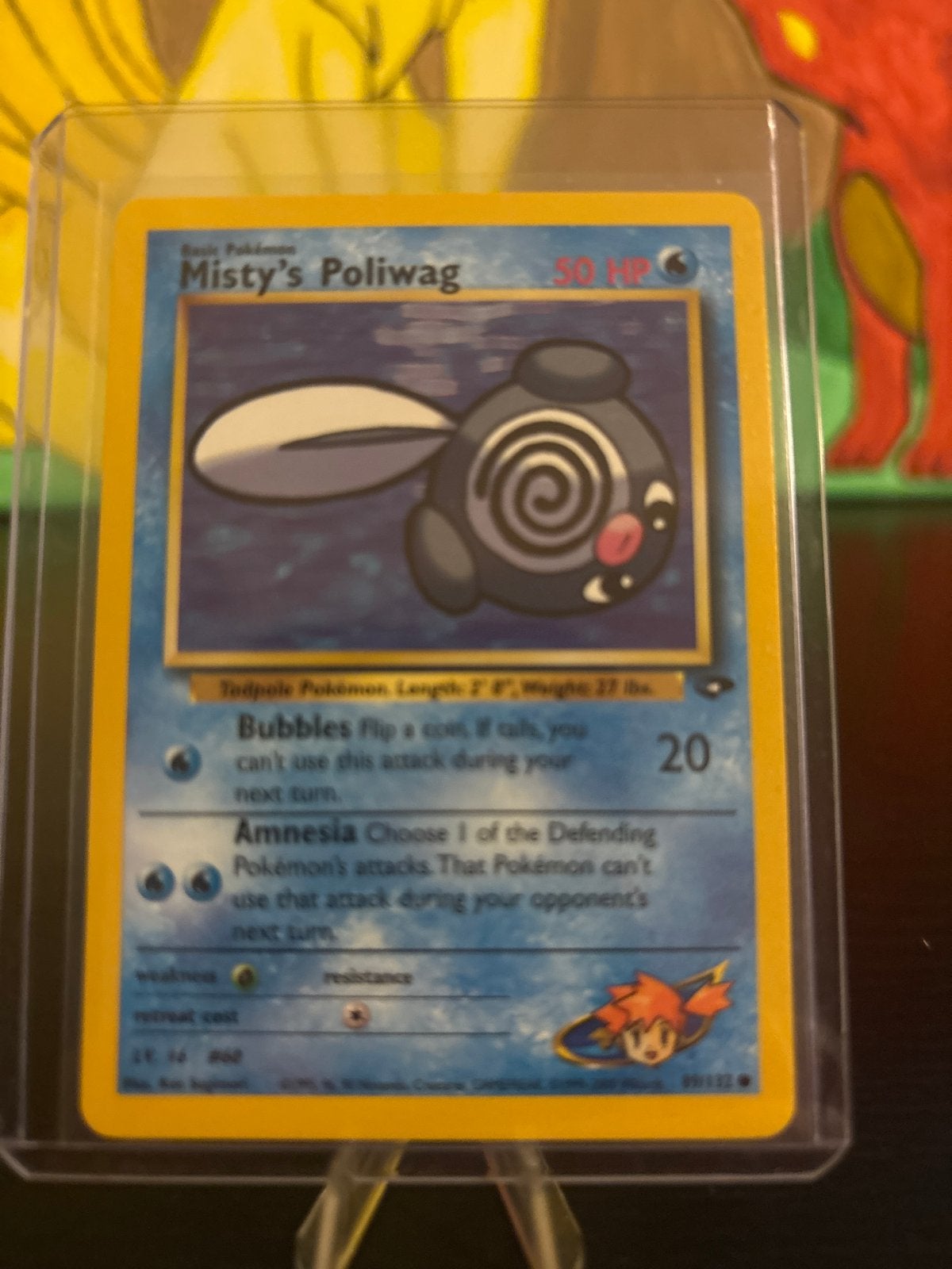 Misty's Poliwag Pokémon Kaart - Gym Heroes Set, Ophalen of Verzenden, Gebruikt, Losse kaart