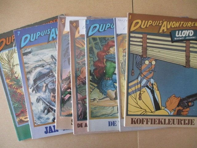 w0074 dupuis avonturen 7x, Meerdere stripboeken, Ophalen, Gelezen