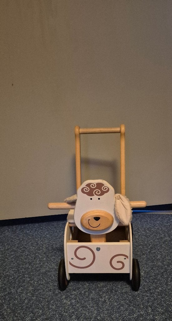 Houten loopwagen, Ophalen, Gebruikt, Duw- of Trekspeelgoed