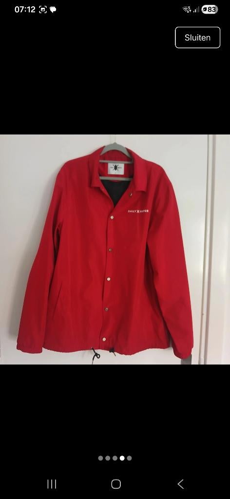Daily Paper SS19 Essentials Coach Jacket (Re, Kleding | Heren, Jassen | Zomer, Maat 48/50 (M), Ophalen of Verzenden, Zo goed als nieuw