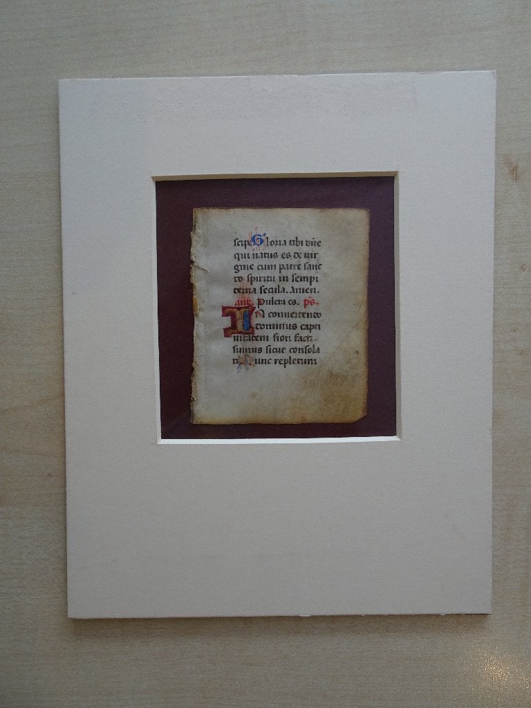 miniatuur Getijdenboek manuscript perkament 9, Italie 1400, Verzenden