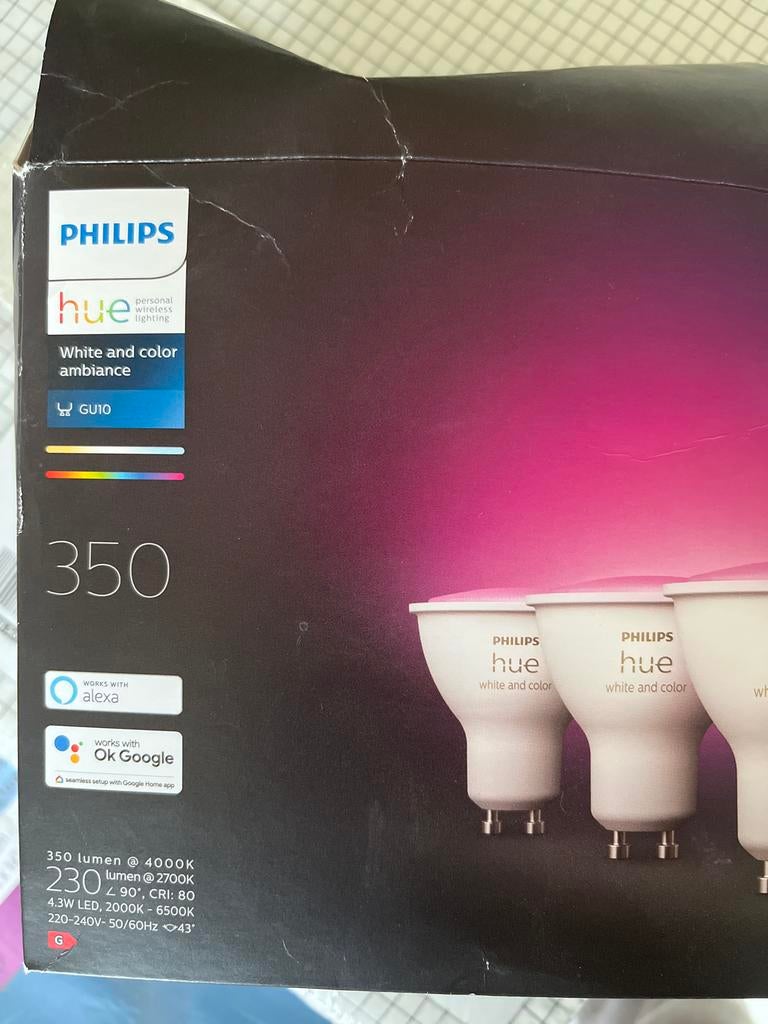 Philips Hue set 5 lampen plus schakelaar, Ophalen, Zo goed als nieuw