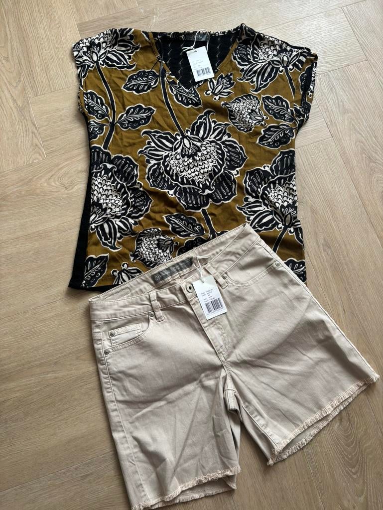 Geisha zomerse set- korte broek met top maat 36, Ophalen of Verzenden, Nieuw, Maat 36 (S)