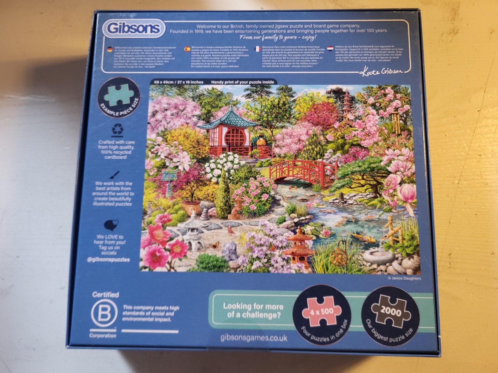 Foto 2 van gibsons puzzle 1000st japanese garden g6430 janice daughters