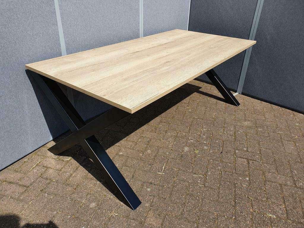 Nieuw X poot bureau / eetkamertafel ( industrieel ), Huis en Inrichting, Demontabel, VST, Metaal, 100 cm