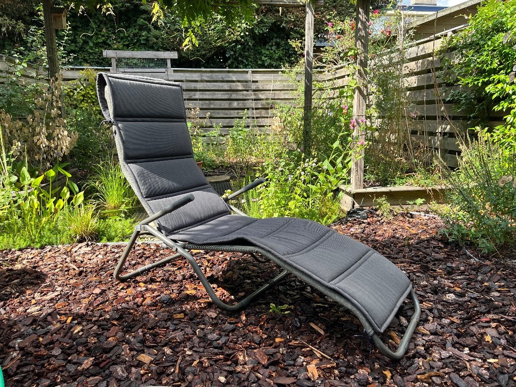 2 lounge tuinstoelen verstelbaar, Ophalen, Gebruikt, Metaal, Verstelbaar