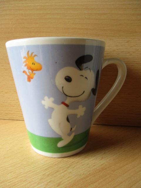 Snoopy mok  met Woodstock  10cm  2015, Ophalen of Verzenden, Zo goed als nieuw