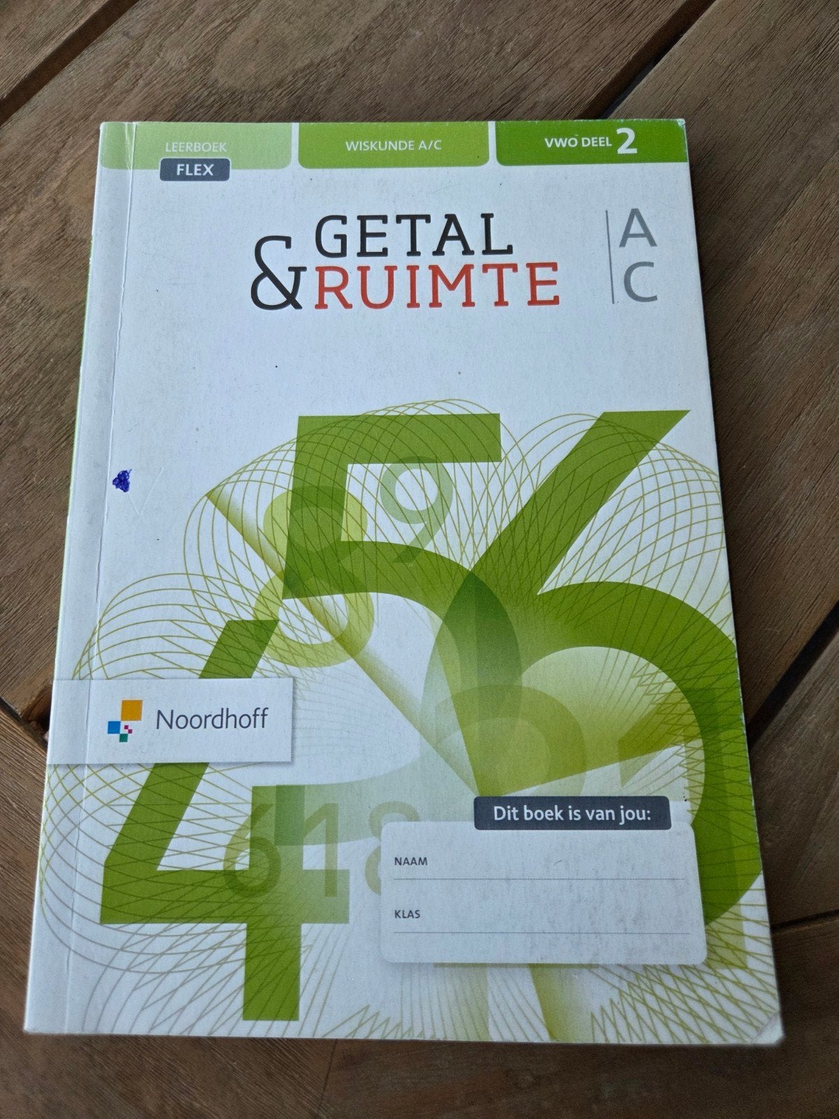 Getal & ruimte leerboek vwo wiskunde A/C deel 2, Boeken, Informatica en Computer, Ophalen of Verzenden, Zo goed als nieuw, Overige onderwerpen